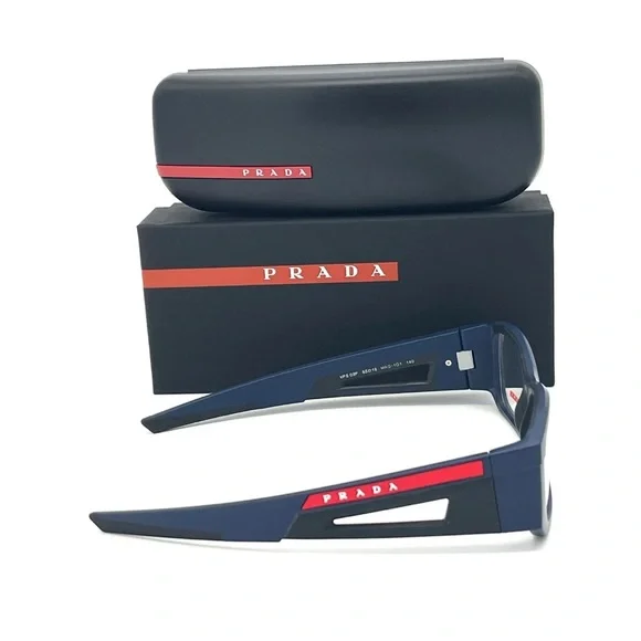 Prada SportPS 03PV MAG1O1 Matte Blue Black/ Demo Lens 55mm Eyeglasses